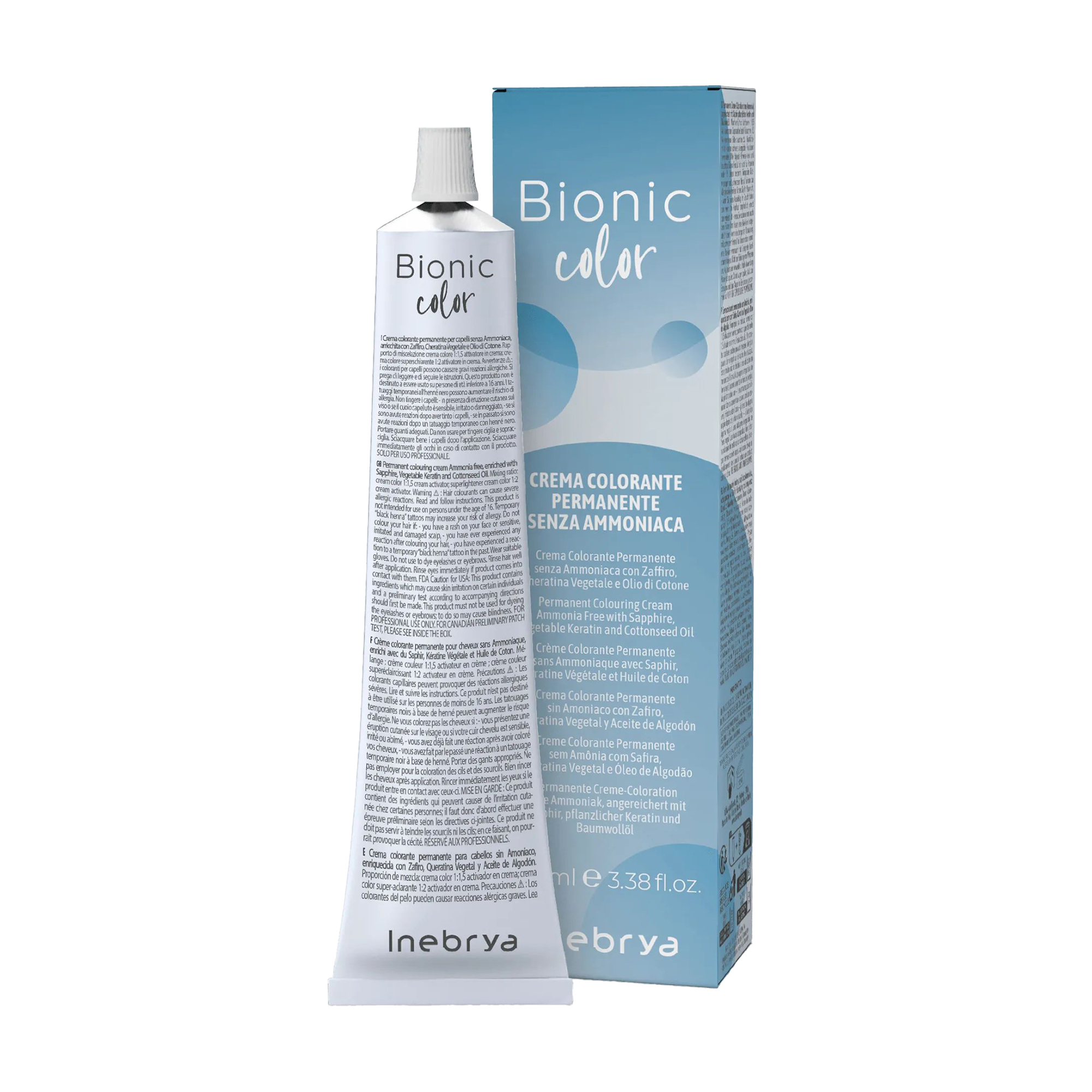 Напівперманентна крем-фарба для волосся Inebrya Bionic Color 6/1 Dark Blonde Ash, 100 мл